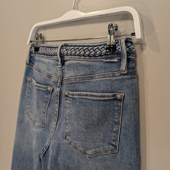 Dear John Jeans Flare Braided Waist Low Cut Western Rock Unique - Size 25 - Picture 4 of 8